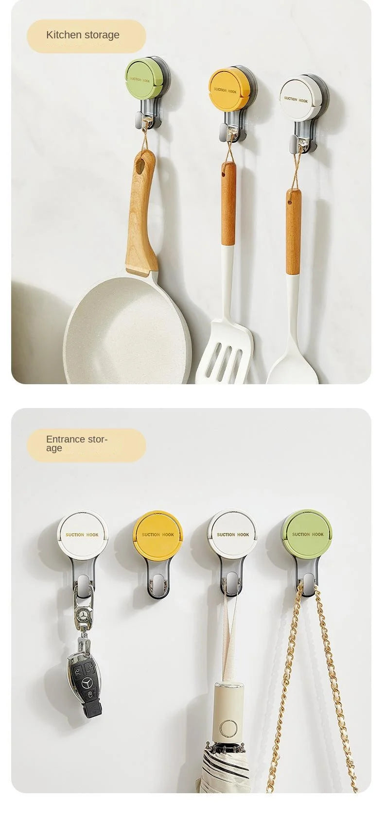 Ganchos de Sução Premium Sem Perfuração