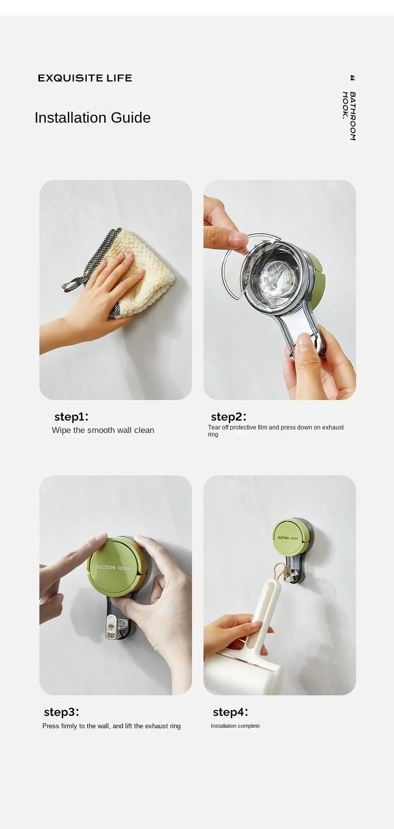 Ganchos de Sução Premium Sem Perfuração