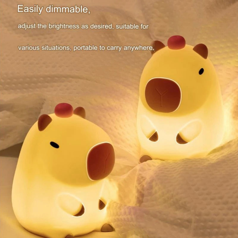 Luminária Capivara DreamLight – Luz Noturna Infantil