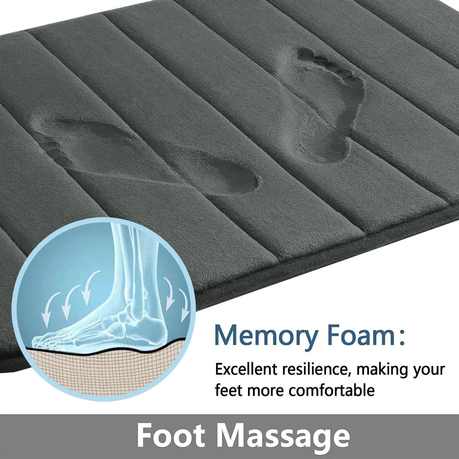 Tapete de Banheiro com Espuma Memory Foam Antiderrapante