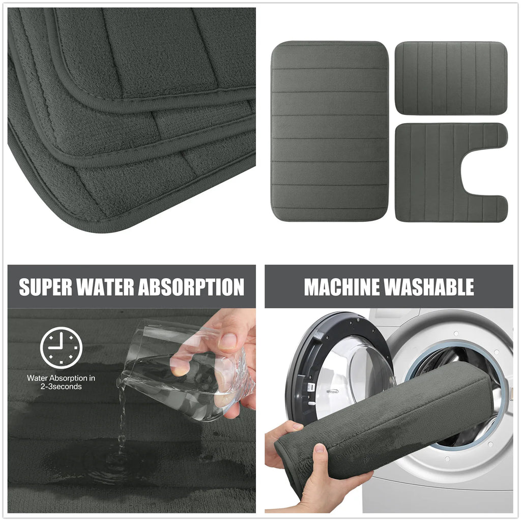 Tapete de Banheiro com Espuma Memory Foam Antiderrapante