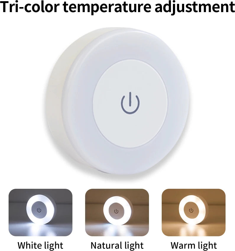 Luminária Touch Recarregável Três Cores