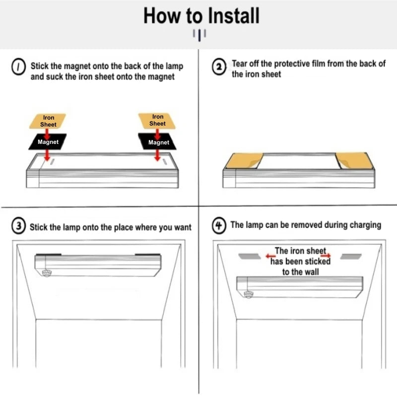 Luminária SensorLight Pro – Barra LED Sem Fio com Sensor de Movimento