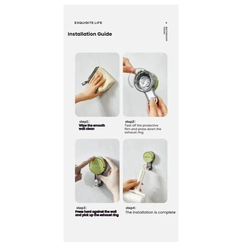 Ganchos de Sução Premium Sem Perfuração