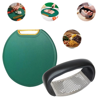 Kit de Tábuas de Corte com Amassador em Inox